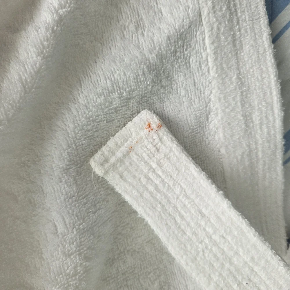 Just For Women White Cotton Terry Spa Robe - 1X/2X - Picture 12 of 13
